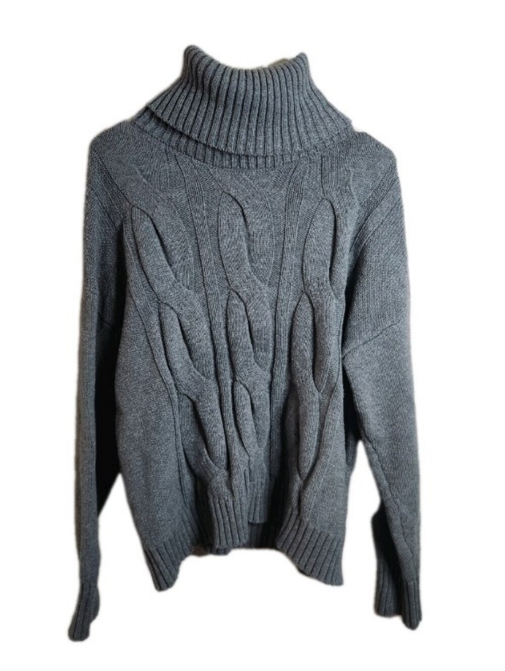 Wonderly Gray Knit Turtleneck Sweater Size Large